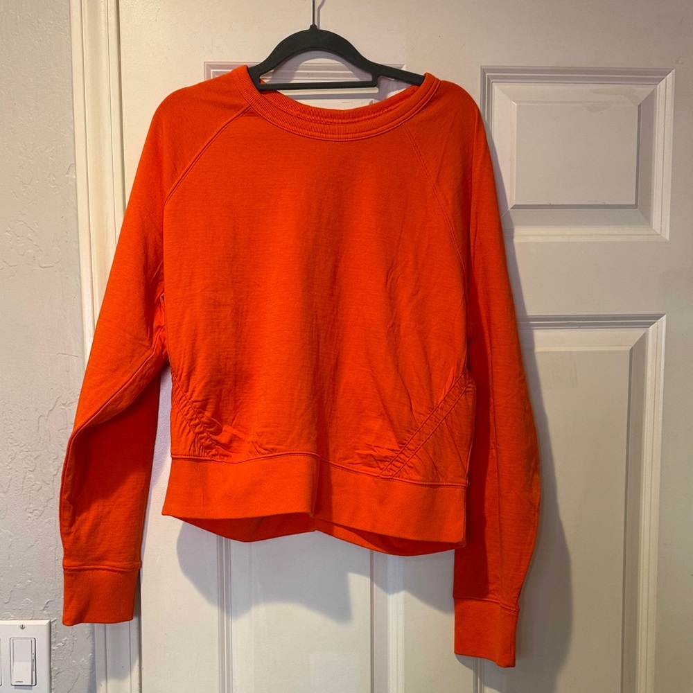 Athleta Vibrant Orange Pullover Swestshirt